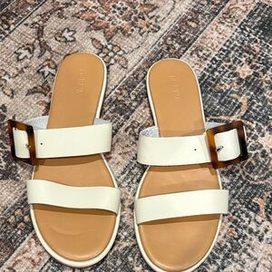 Women's Tan and Cream Sandals
